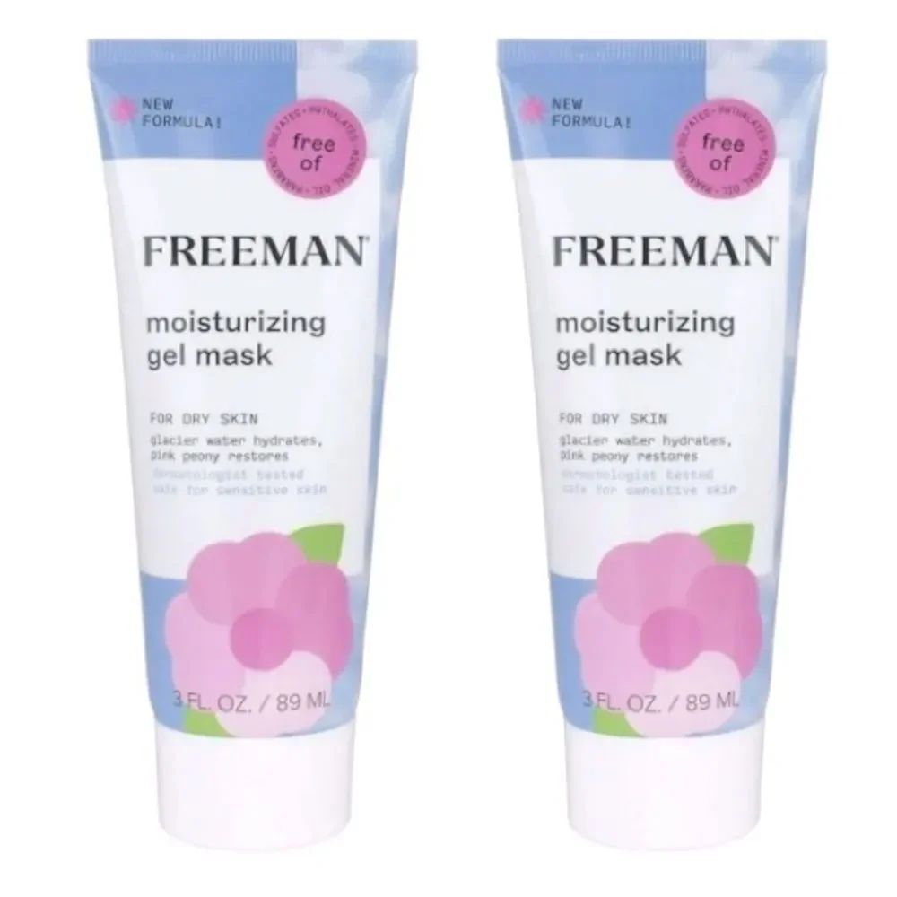 🛍️Freeman Moisturizing Glacier Water and Pink Peony Gel Facial Mask, 2 pack💥